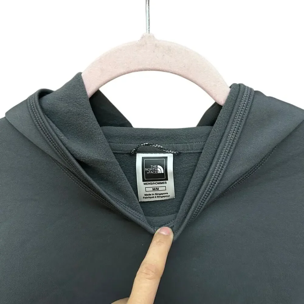 THE NORTH FACE MEN'S DOME LOGO GRAY HOODED SWEATSHIRT PULLOVER SIZE‎ Medium